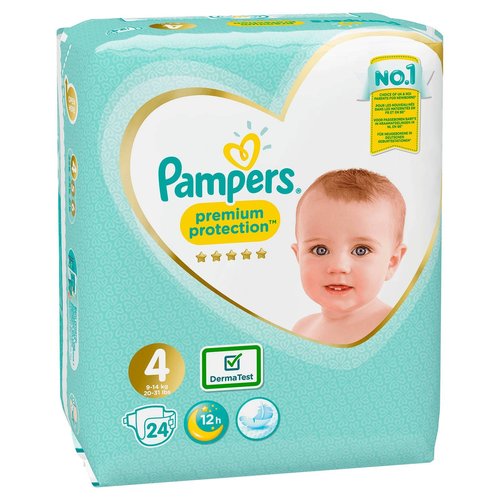 Pampers Pampers Premium Protection - Maat 4 (9-14 kg) -24 stuks luiers