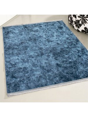 Sehzarat Sehzarat Caimas 2860 Wasbaar tapijt Modern blauw 160 x 30