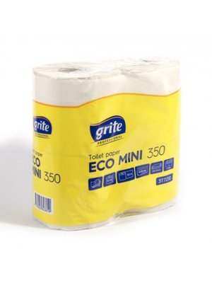 Grite Eco Mini Recycled Fibre 350 4 rollen Toiletpapier natural  2-laags wc papier 38,5 m