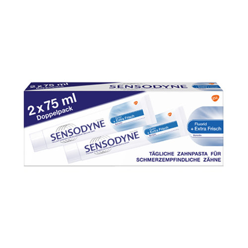 Sensodyne Sensodyne Tandpasta - Dobbelpack Fluorid Extra Fresh 2x75 ml Sensodyne Sensodyne Tandpasta - Dobbelpack Fluorid Extra Fresh 2x75 ml