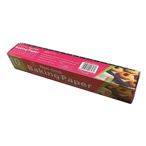 Bakpapier, 10m x 30cm, wit, verpakking met zaagje Bakpapier, 10m x 30cm, wit, verpakking met zaagje