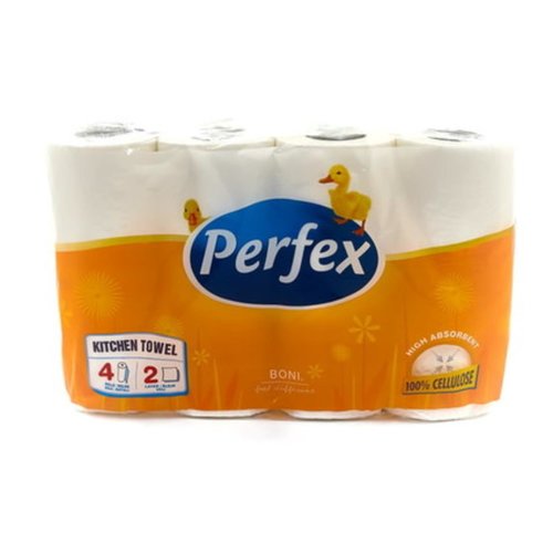 Perfex Perfex keukenrollen 4rollen 2 lagen keuken papier Perfex Perfex keukenrollen 4rollen 2 lagen keuken papier