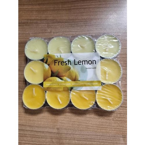 Eda Eda Theelicht Fresh Lemon 12 stuks per pak.