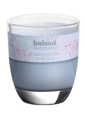 Bolsius Bolsius Aromatic Geurkaars In Glas  Frosted Garden 294 gr,Bolsius Geurkaars - 80/70 mm
