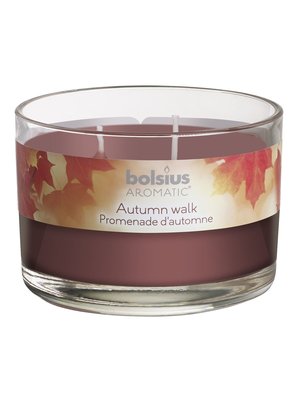 Bolsius Bolsius Aromatic Geurkaars In Glas met 3- Lonten Autumn Walk  680 gr,Kaars