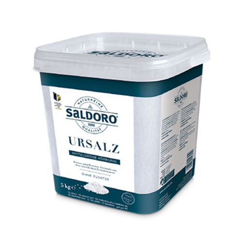 Saldoro middelgrof zout in emmer 5kg Saldoro middelgrof zout in emmer 5kg