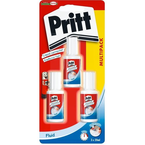 Pritt correctie vloeistof 3 x 20ml wit