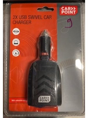 Con:P 2 x USB Swivel Car Charger