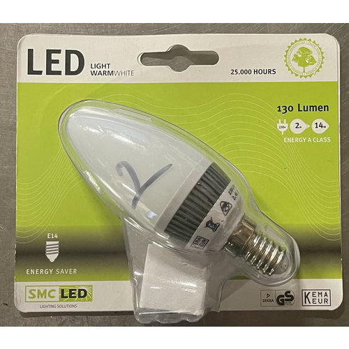 Smc Led SMC LED LAMP 130 LUMEN 230V 2W 14W E14