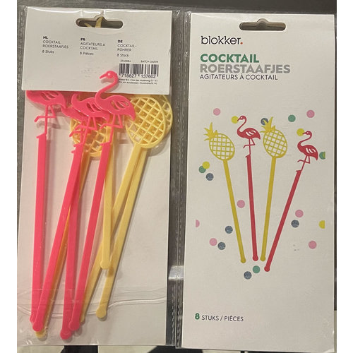 Blokker cocktail roerstaafjes 8st Blokker cocktail roerstaafjes 8st
