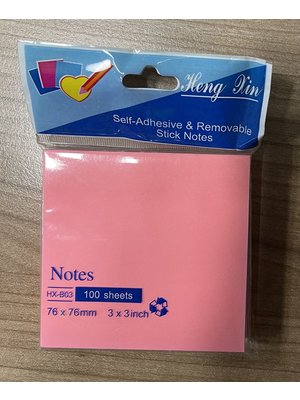 Super Sticky Notes Memoblok - 100 vel - 76x76mm - Lichtroze