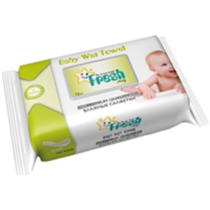 Fresh Baby Wet Towel Islak Mendil Soft 120 vellen babydoekjes Green , Billendoekjes