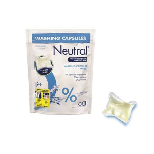 Neutraal Neutral Wasmiddel 0% gevoelige kleurwascapsules 12 pcs 318 gr