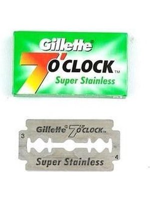 Gillette Gillette - 7 O'clock Super - Stainless Double Edge Blades (5 st x 12 pak) -Scheermesjes - Double edge blades