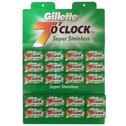 Gillette Gillette - 7 O'clock Super - Stainless Double Edge Blades (5 st x 12 pak) -Scheermesjes - Double edge blades