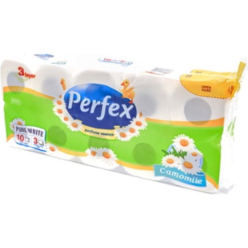 Perfex Perfex toiletpapier 10 rollen 3 lagen camille parfum Wc Papier