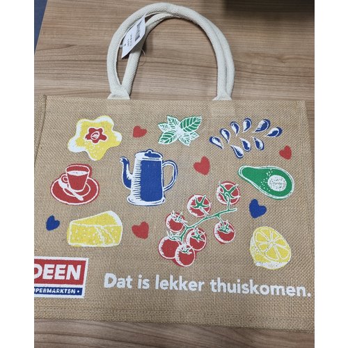 Deen Jute Tas Boodschappentas - Jute Tas Naturel - 42 +15.5 x 32 cm Deen Deen Jute Tas Boodschappentas - Jute Tas Naturel - 42 +15.5 x 32 cm Deen