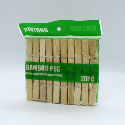 Xintong Xintong Bamboo Wasknijpers 6.1 x1.1 cm  20 stuks