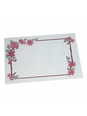 Pap Star Pap Star Placemat Bloemenrand 30x40cm, 250 vellen