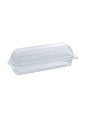 Anson Baguette container, 25cm, transparant, vaste deksel, 200st