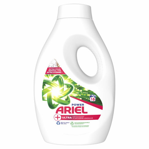 Ariel Ariel Vloeibaar Wasmiddel +Ultra Vlekverwijderaar 16 sc 880 ml Ariel Ariel Vloeibaar Wasmiddel +Ultra Vlekverwijderaar 16 sc 880 ml