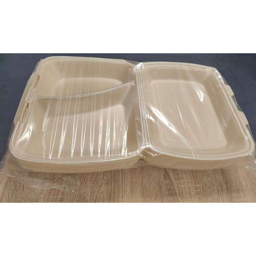 Onbekend Menubak 23 x 19cm (2Vaks)-champagner 10 st