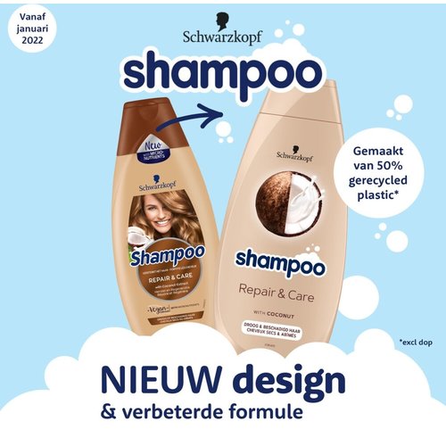Schwarzkopf Shampoo Repair & Care Witte Coconut 400 ml Schwarzkopf Shampoo Repair & Care Witte Coconut 400 ml