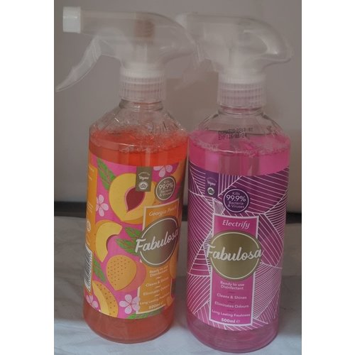 Fabulosa Fabulosa Disinfectant Luchtverfrisser Electrify & Georgia Peach Mix 500 ml Fabulosa Fabulosa Disinfectant Luchtverfrisser Electrify & Georgia Peach Mix 500 ml