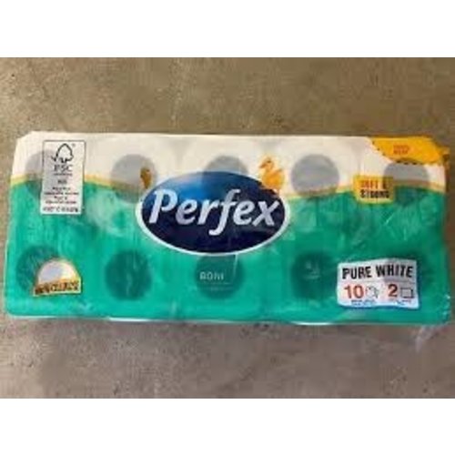 Perfex Perfex toiletpapier Soft & Strong 10 rollen 2 lagen  Wc Papier