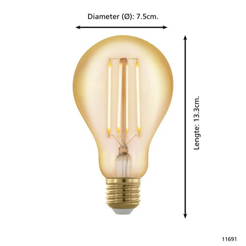 Eglo Eglo LED Druppel Goud 4W E27 Dimbaar 320lm 1700K