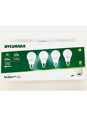 Sylvania SYLVANIA LEDLAMP 60W 806 LM ToLEDo GLS E27 x4