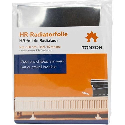 Tonzon Tonzon Radiatorfolie 50cm x 5m - Incusief 15m Warmtebestendig Dubbelzijdig Tape Tonzon Tonzon Radiatorfolie 50cm x 5m - Incusief 15m Warmtebestendig Dubbelzijdig Tape