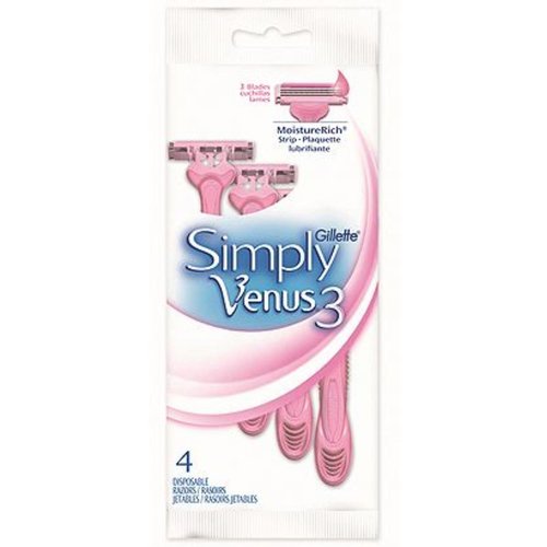 Gillette Gillette Wegwerpmesjes Women - Simply Venus 3 (4 stuks). Gillette Gillette Wegwerpmesjes Women - Simply Venus 3 (4 stuks).