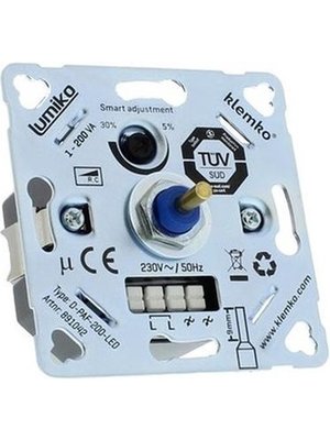 Klemko Inbouw LED dimmer - inbouw - 1-200W - IP20