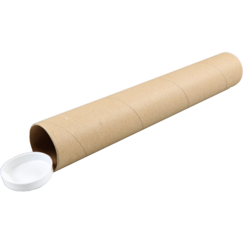 Onbekend Poster kartonnen koker bruin met dop Onbekend Poster kartonnen koker bruin met dop