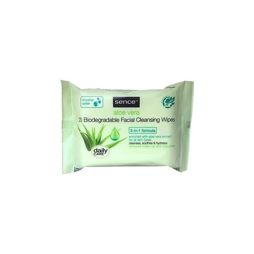 Sence SenceBeauty  Make Up Reinigingsdoekjes Gevoelige Huid  Aloe Vera 20 st