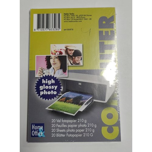 20 vel fotopapier high glossy photo