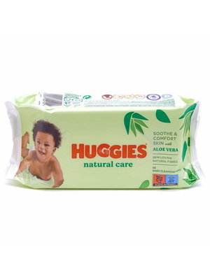 Huggies Huggies billendoekjes - Natural Care - 1 pak 56 vellen -met Aloe Vera