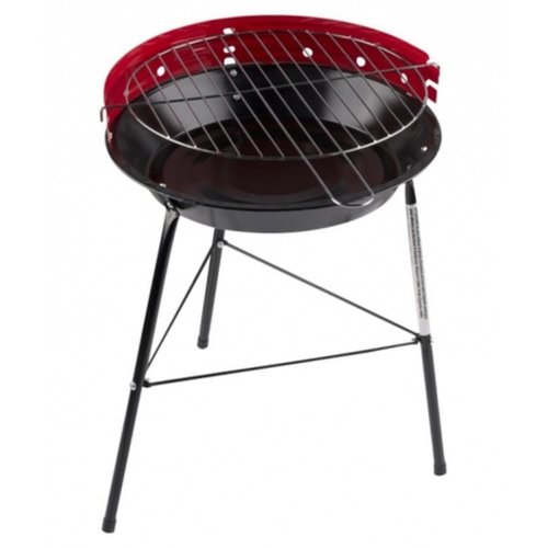 Eda Eda BBQ Collection Houtskoolbarbecue op poten - Verstelbare Grill BBQ - Halfopen - Ø37 cm - Zwart/Rood Eda Eda BBQ Collection Houtskoolbarbecue op poten - Verstelbare Grill BBQ - Halfopen - Ø37 cm - Zwart/Rood