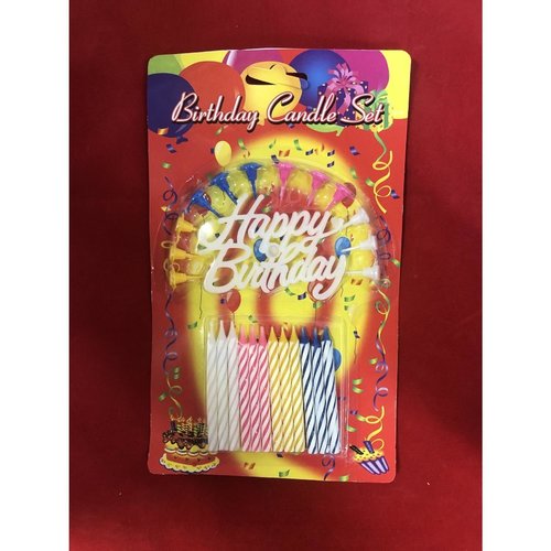 Eda Eda Taartkaarsjes - verjaardag kaarsjes - Happy birthday candles 12 stuks gekleurd