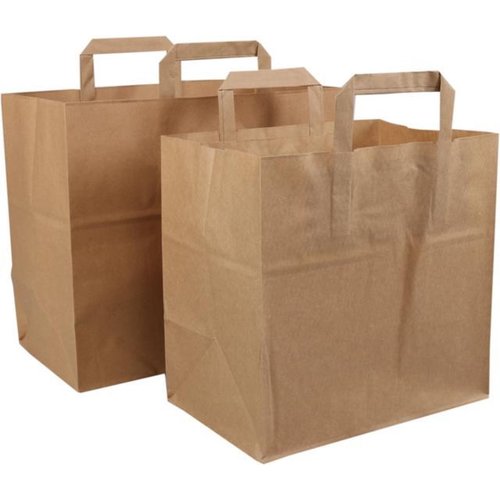 Onbekend Papier Tassen Bruin 32+17x 27cm bruin 250 stuks Onbekend Papier Tassen Bruin 32+17x 27cm bruin 250 stuks