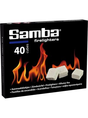 Samba Samba Aanmaakblokjes Wit - Kerosine -40 Stuks BBQ