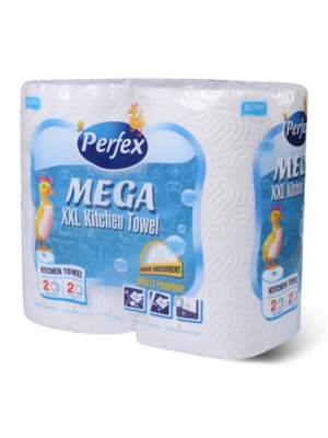 Perfex Perfex keukenrollen 2 rol 2 lagen Boni XXL Mega Keukenpapier