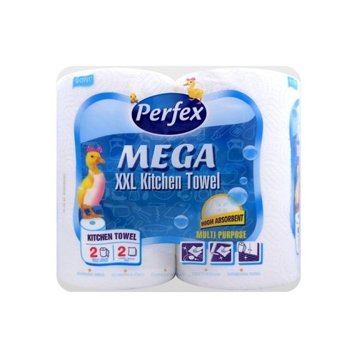 Perfex Perfex keukenrollen 2 rol 2 lagen Boni XXL Mega Keukenpapier