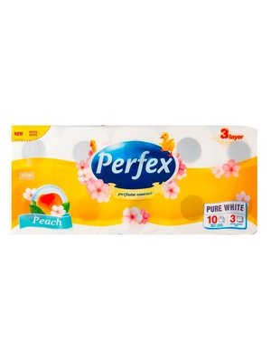 Perfex Perfex toiletpapier 10 rollen 3 lagen Peach Wc Papier