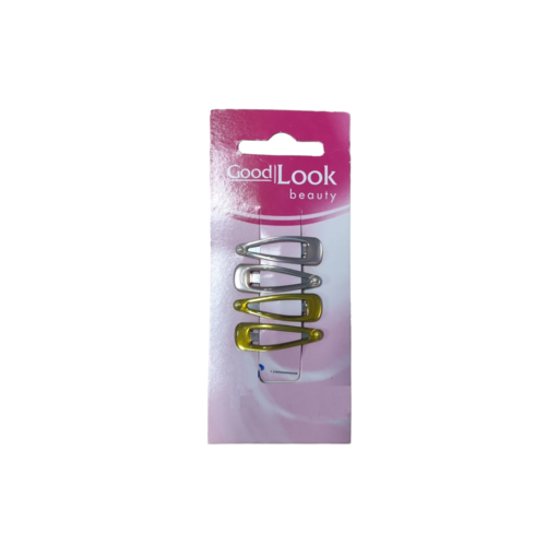 Goodlook GoodLook Beauty Haarclips goud en zilver 4 Stuks