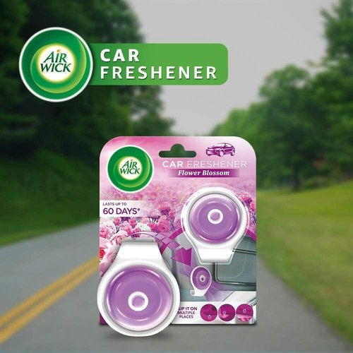 Air Wick Air Wick Car Air Freshener Geurverfrisser- Luchtverfrisser - Auto Verfrisser- Vent Clip, Flower Blossom 2 x 9 gr