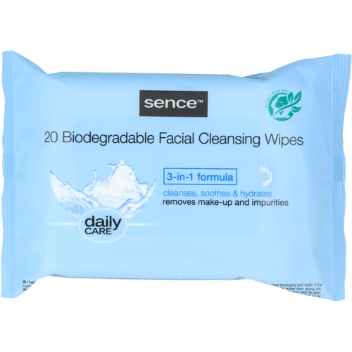 Sence SenceBeauty  Make Up Reinigingsdoekjes Gevoelige Huid Cleanses,Soothes & Hydrates 20 st