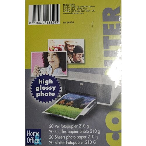 20 vel fotopapier high glossy photo