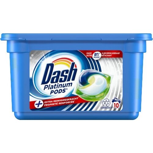 Dash Dash Wasmiddel Pods Platinium Extra Reinigingskracht 10 sc (10 x 27,2 g) 272 gr Dash Dash Wasmiddel Pods Platinium Extra Reinigingskracht 10 sc (10 x 27,2 g) 272 gr